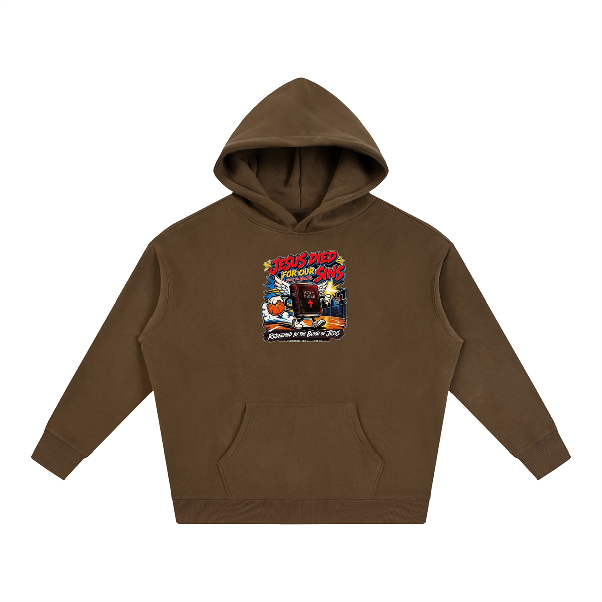 Jesus died for our sins that's the gospel redeemed by the blood of Jesus 1 Corinthians 15:1-3 . 1 John 1:7 Hoodie