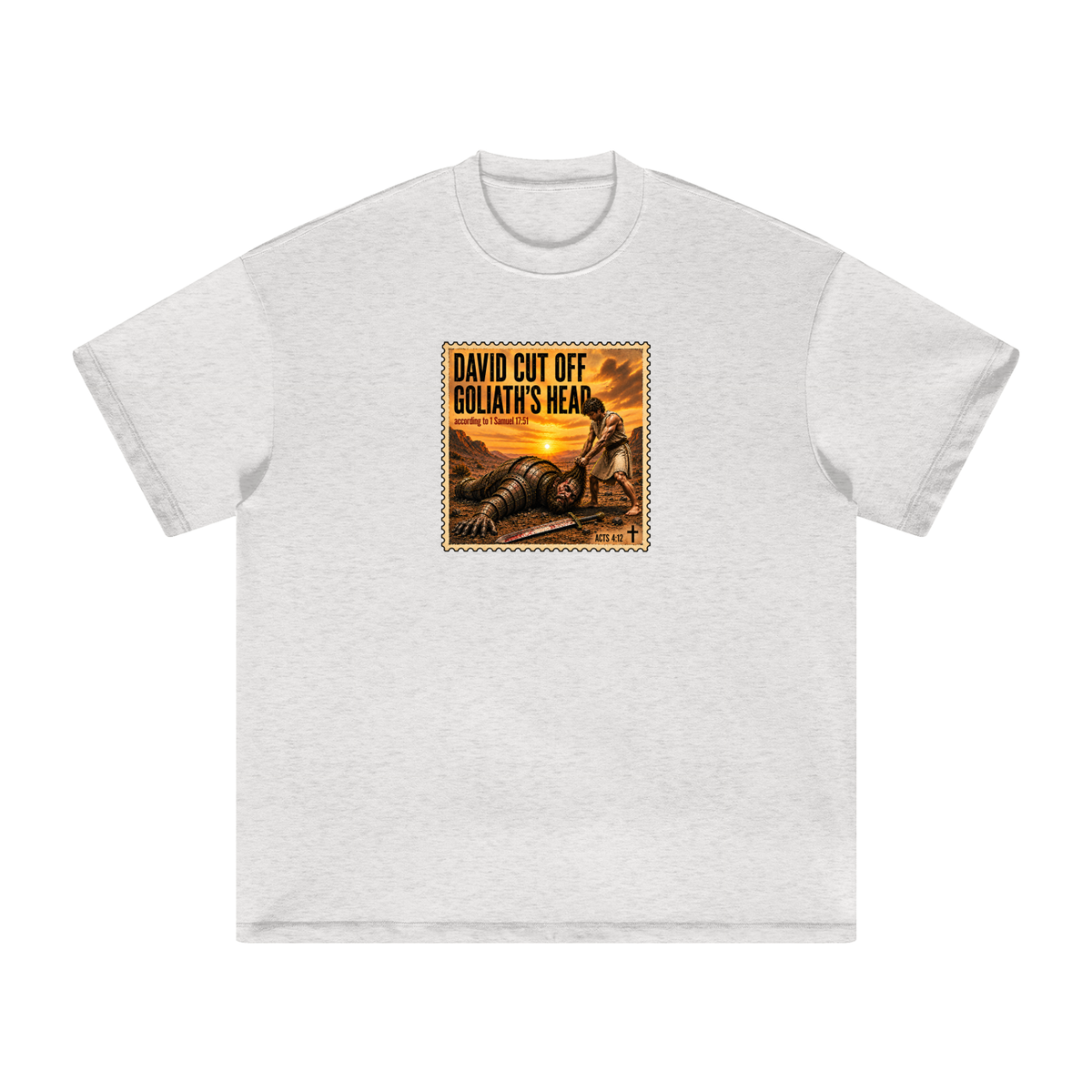 David cut off Goliath's head according to 1 Samuel 17:51 T-Shirt