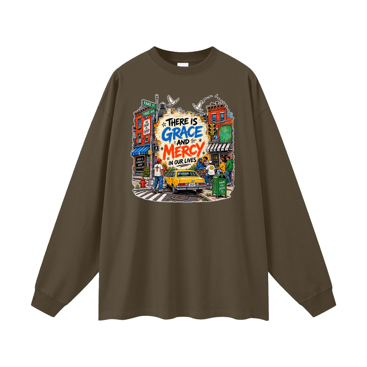 THERE IS GRACE AND MERCY IN OUR LIVES THANK YOU JESUS Long Sleeve T-Shirt