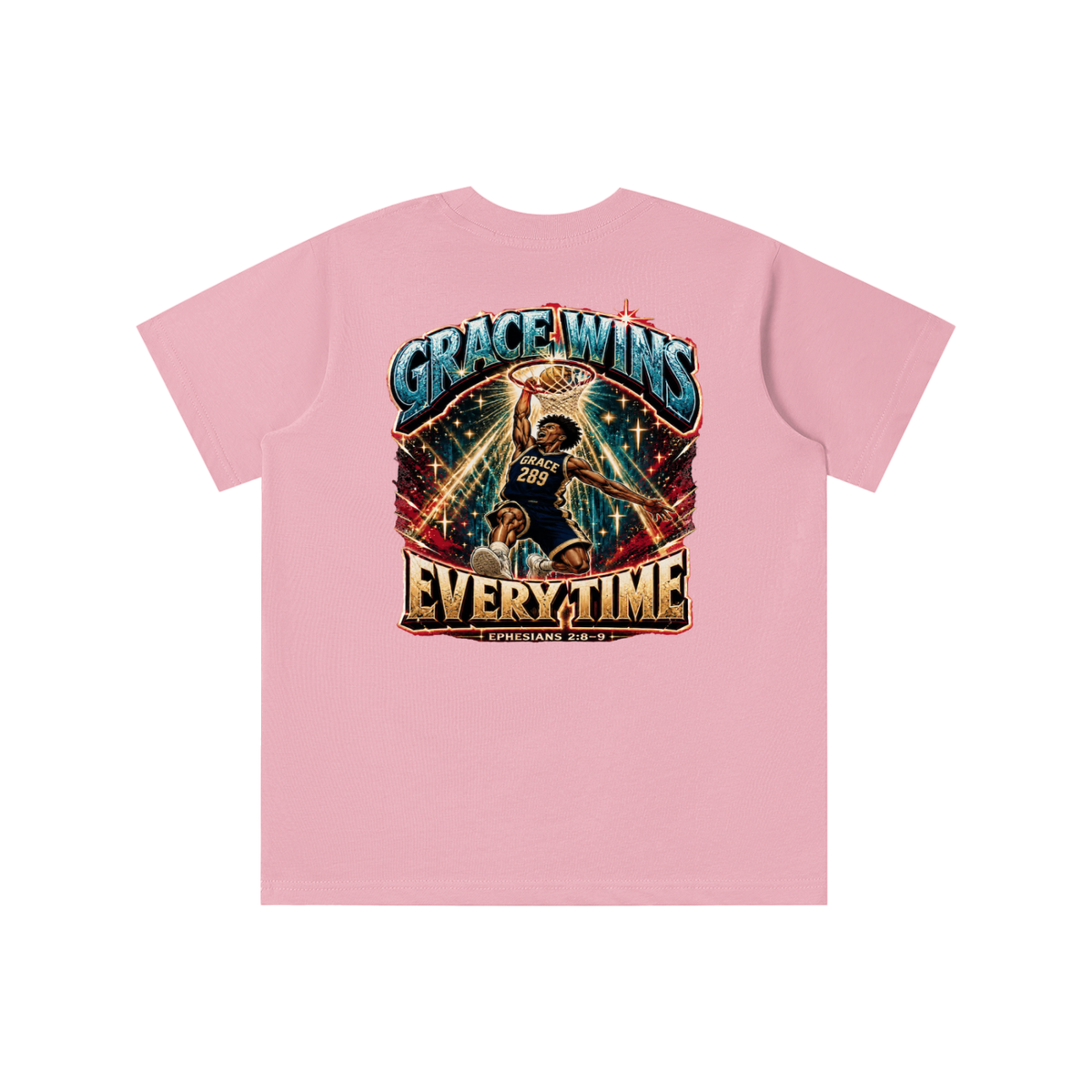 JESUS IS AWESOME GRACE WINS GRACE 289 EVERYTIME EPHESIANS 2:8-9 youth T-shirt