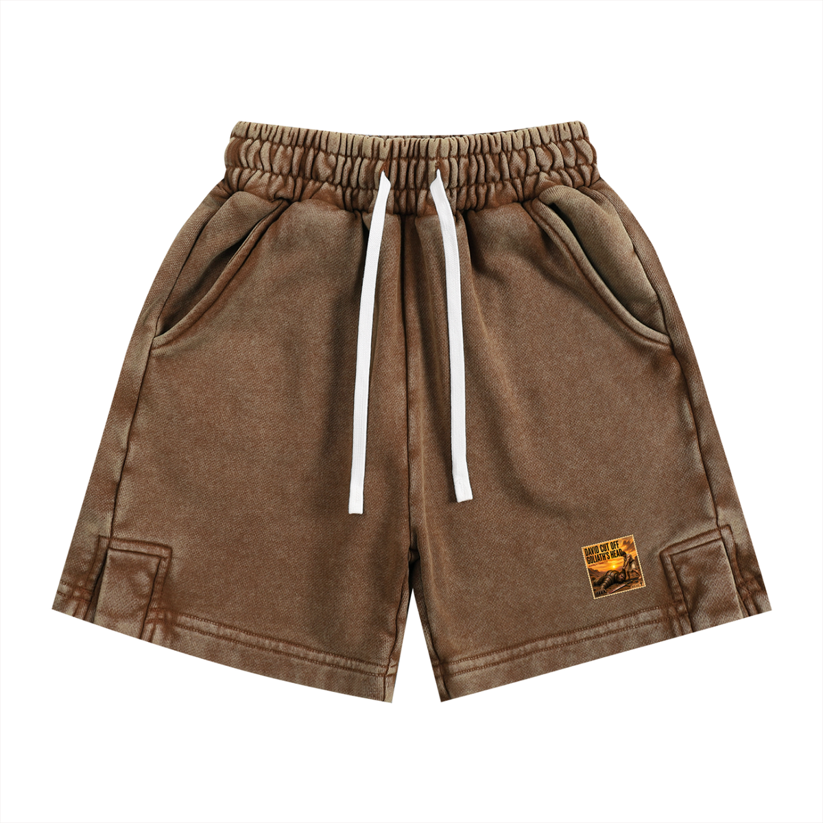 David cut off Goliath's head according to 1 Samuel 17:51 Kids' Shorts