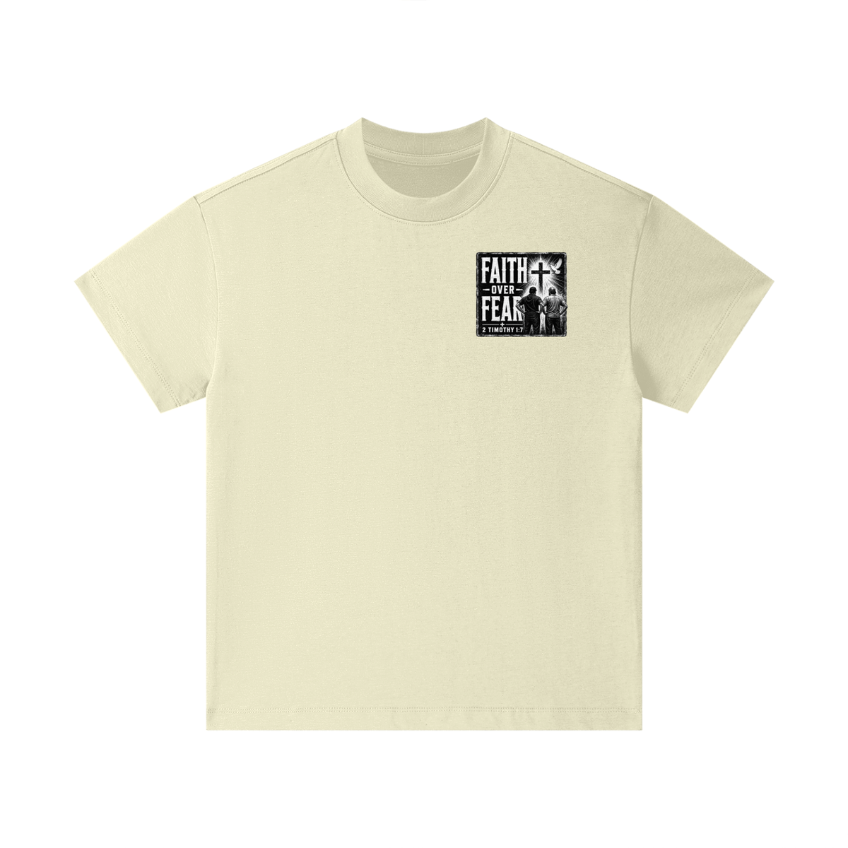 FAITH OVER FEAR + 2 TIMOTHY 1:7 Kids T-Shirt