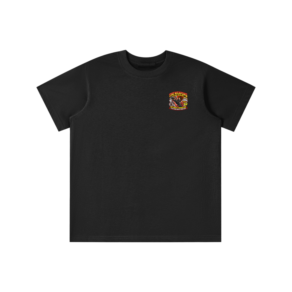 THE WEAPONS OF OUR WARFARE ARE NOT CARNAL INSPIRED BY 2 CORINTHIANS 10:4 BUT MIGHTY THROUGH GOD TO THE PULLING DOWN OF STRONG HOLDS REVIVAL ARMOUR youthT-shirt