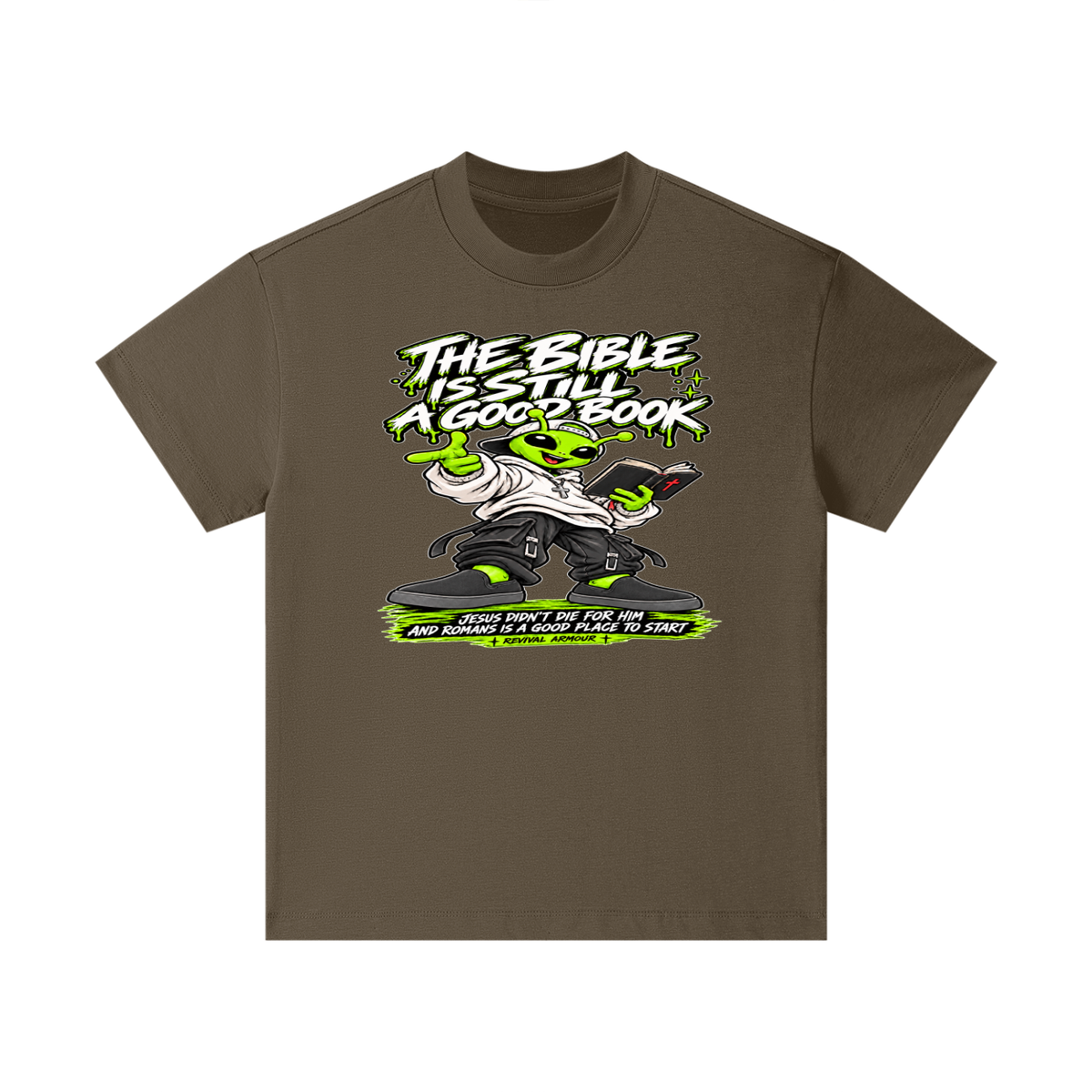 THE BIBLE IS STILL A GOOD BOOK JESUS DIDN'T DIE FOR HIM AND ROMANS IS A GOOD PLACE TO START Kids T-Shirt