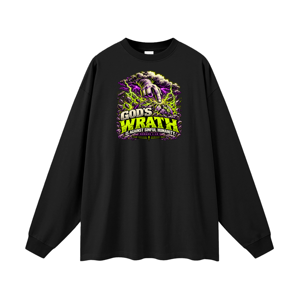 GOD'S WRATH IS AGAINST SINFUL HUMANITY [ROMANS 1:18] Long Sleeve T-Shirt