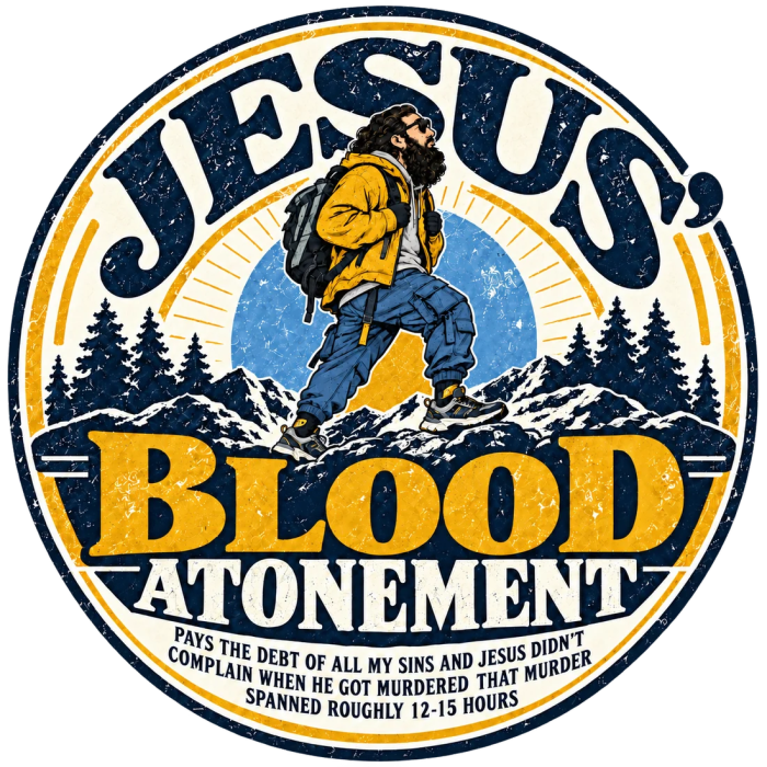 JESUS' BLOOD ATONEMENT PAYS THE DEBT OF ALL MY SINS AND JESUS DIDN'T COMPLAIN WHEN HE GOT MURDERED THAT MURDER SPNNED ROUGHLY 12-15 HOURS Long Sleeve T-Shirt