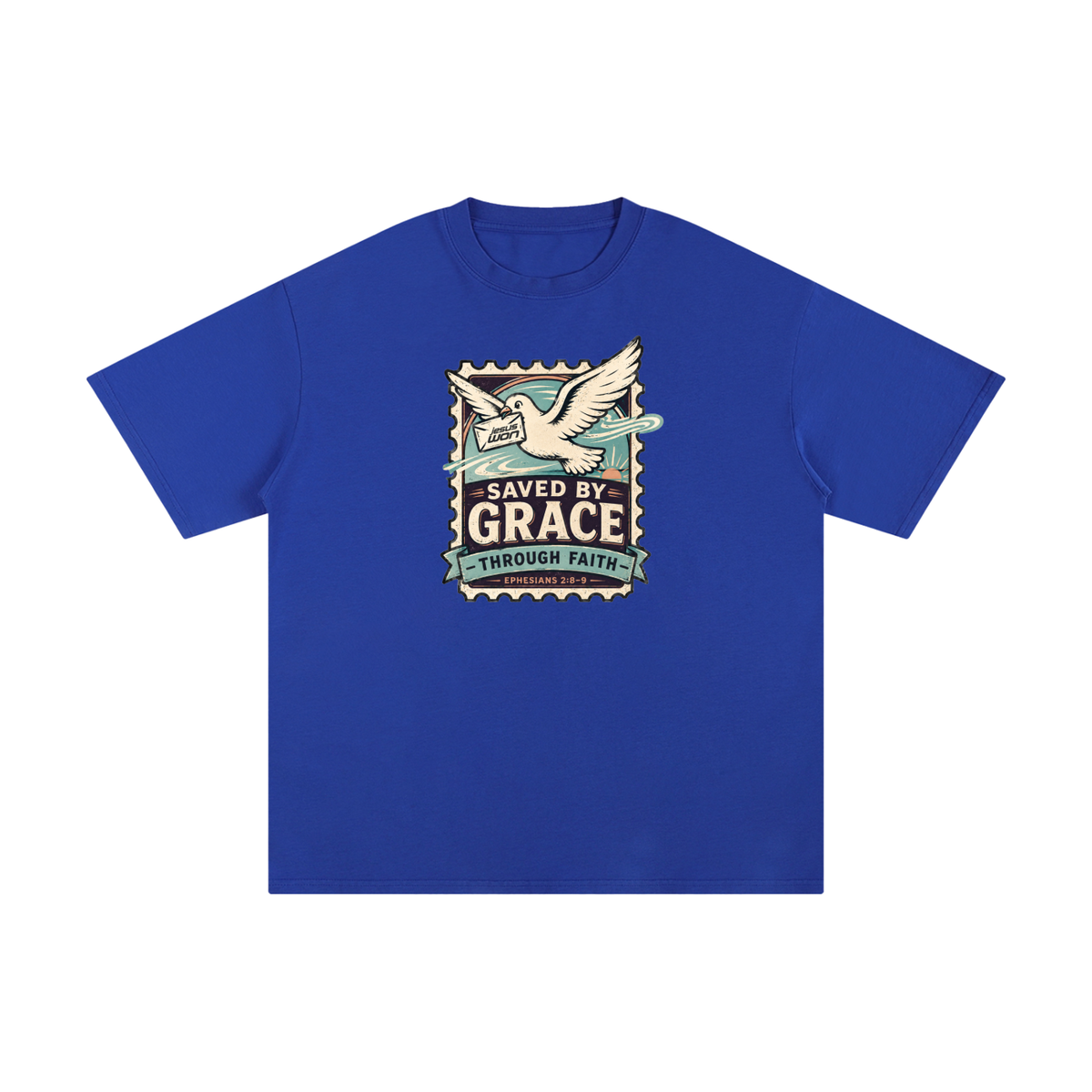 SAVED BY GRACE -THROUGH FAITH- - EPHESIANS 2:8-9 - T-Shirt