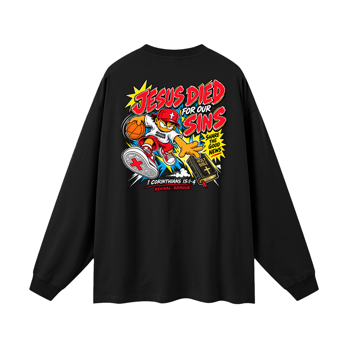 REVIVAL EST. 2026 ARMOUR JESUS DIED FOR OUR SINS Long Sleeve T-Shirt