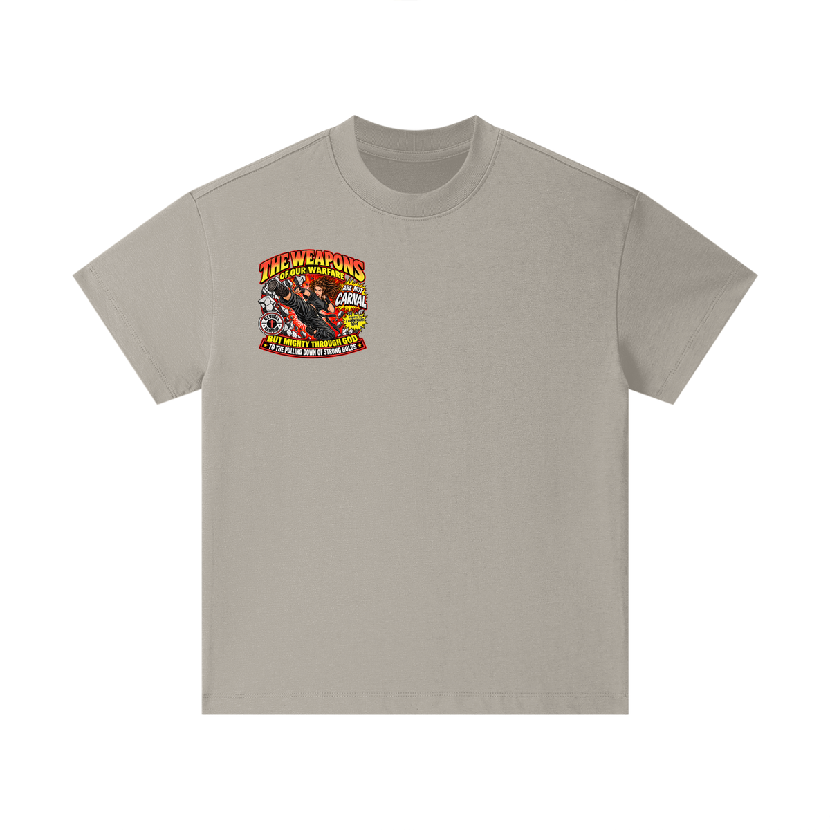 THE WEAPONS OF OUR WARFARE ARE NOT CARNAL BUT MIGHTY THROUGH GOD TO THE PULLING DOWN OF STRONG HOLDS Kids T-Shirt