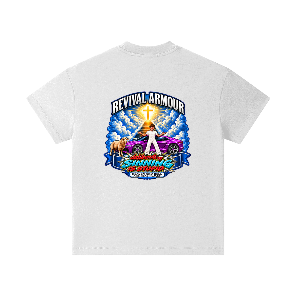 REVIVAL ARMOUR deliberately SINNING IS STUPID HEAVEN AND HELL ARE REAL PLACES DITCH UNGODLINESS Triggered by MARK 1:15 Kids T-Shirt