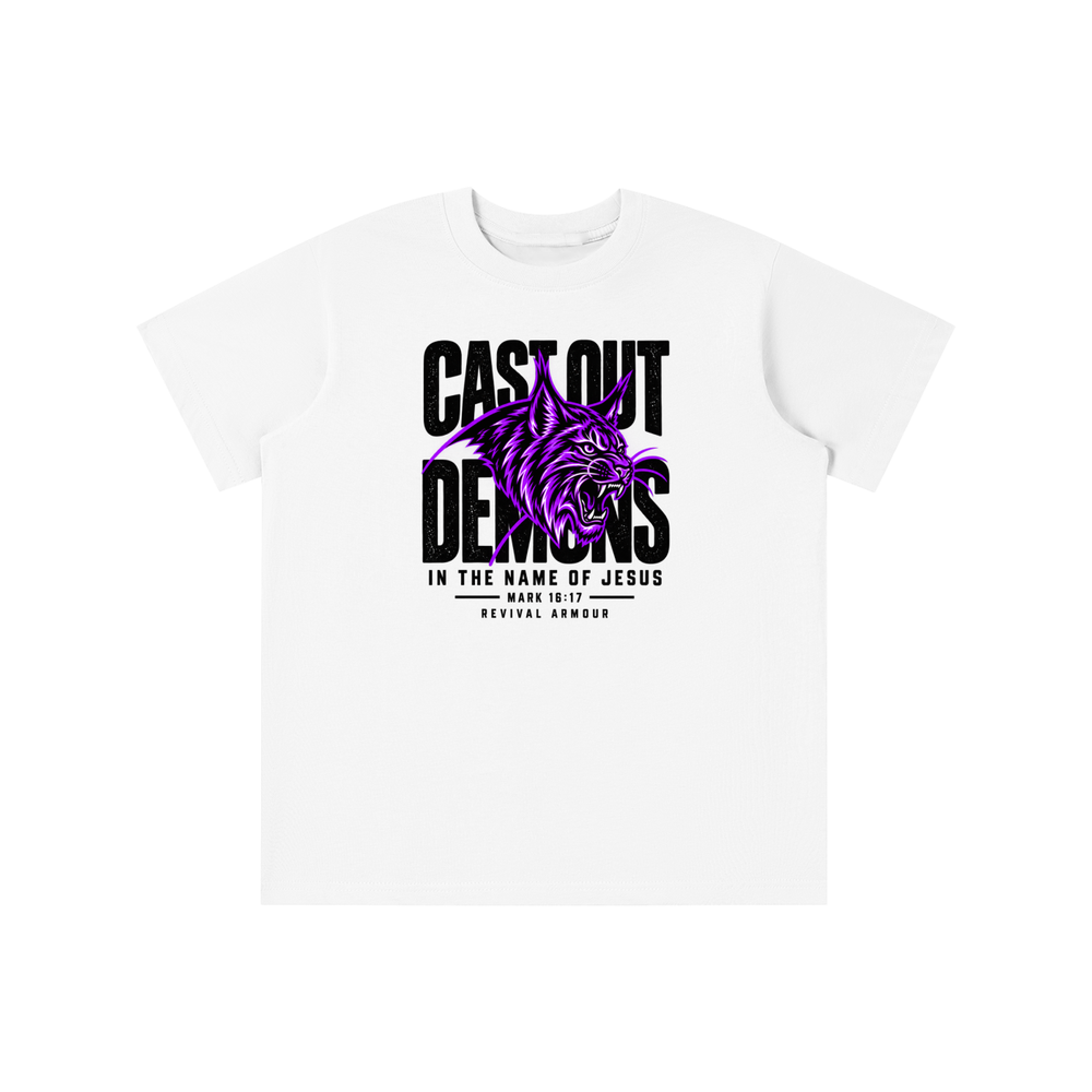 CAST OUT DEMONS IN THE NAME OF JESUS MARK 16:17 REVIVAL ARMOUR youth T-shirt