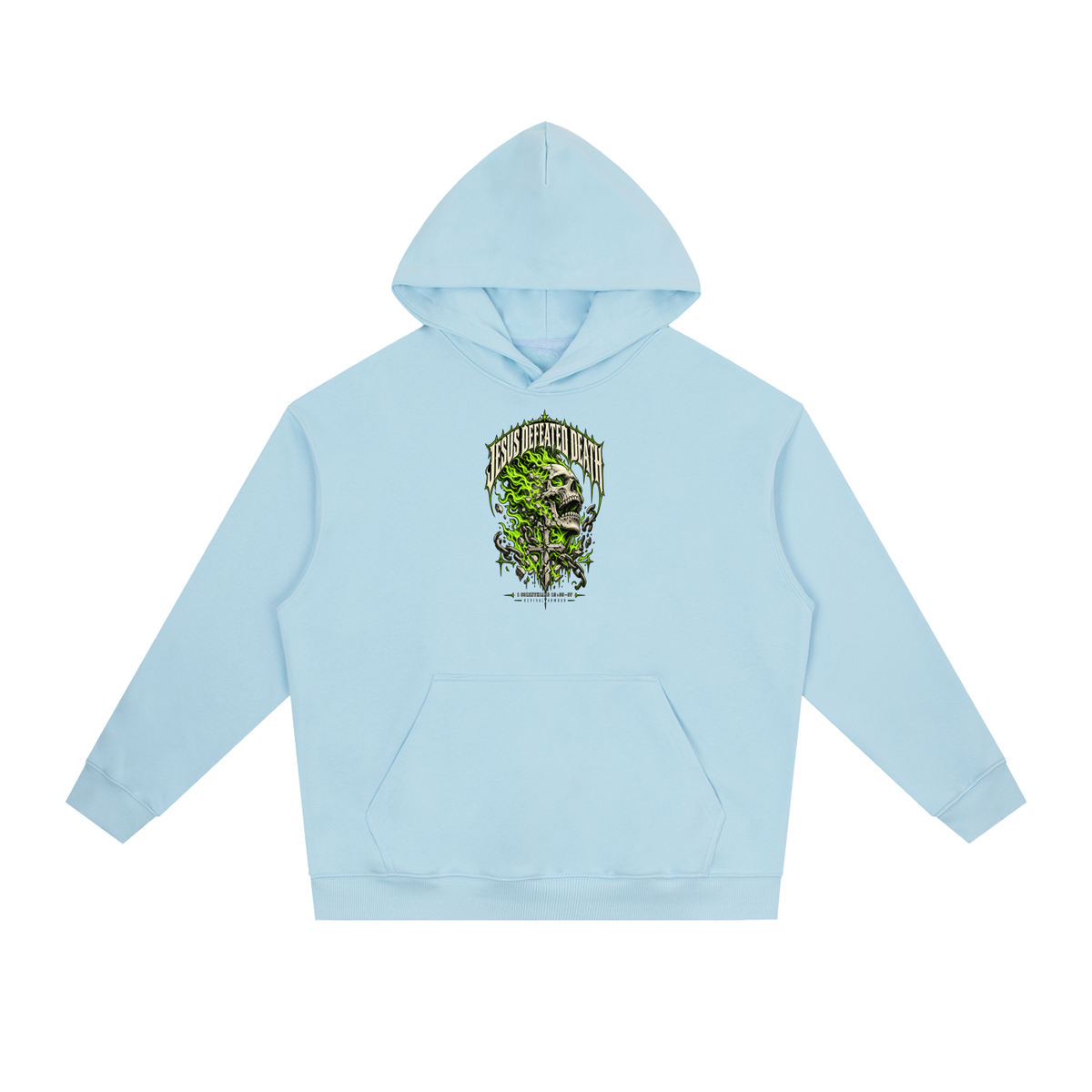 JESUS DEFEATED DEATH - 1 CORINTHIANS 15:55-57- Hoodie