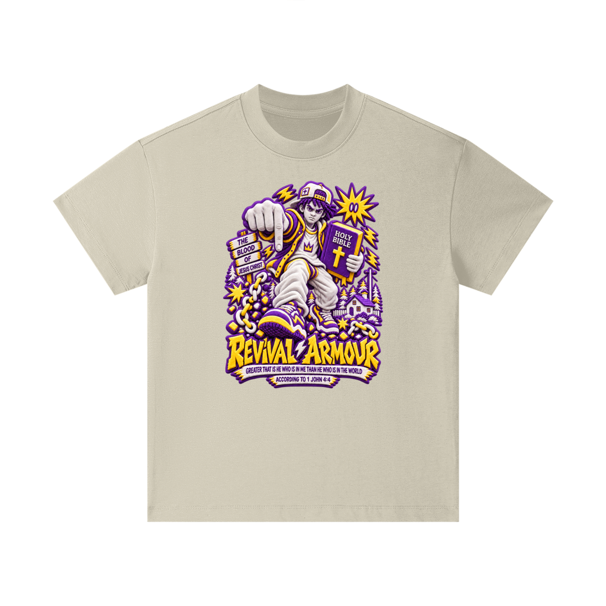 GREATER THAT IS HE WHO IS IN ME THAN WHO IS IN THE WORLD ACCORDING TO 1 JOHN 4:4 Kids T-Shirt