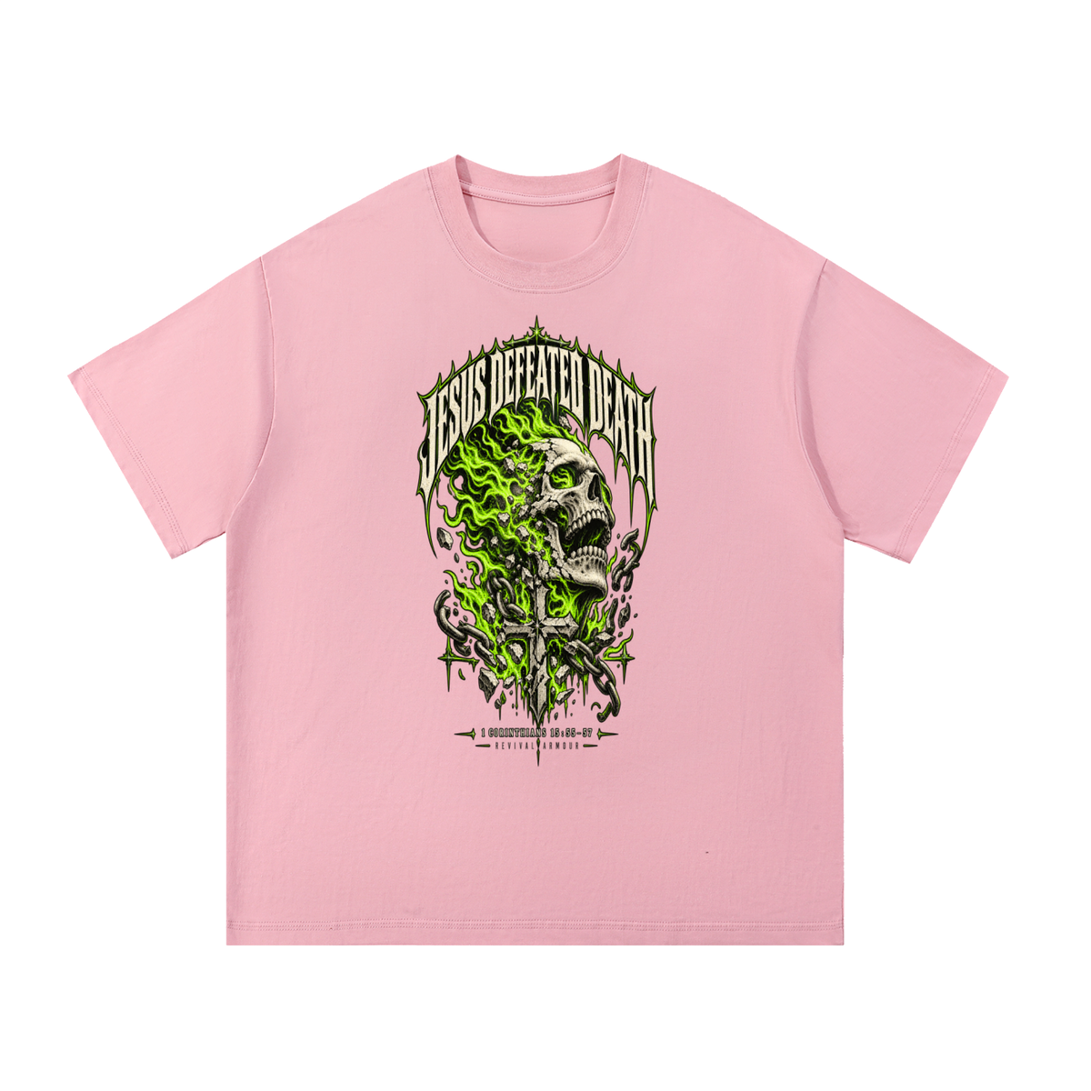 JESUS DEFEATED DEATH - 1 CORINTHIANS 15:55-57- T-Shirt