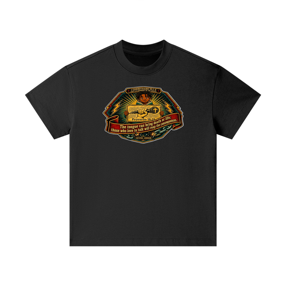PROVERBS 18:21 NLT Kids T-Shirt