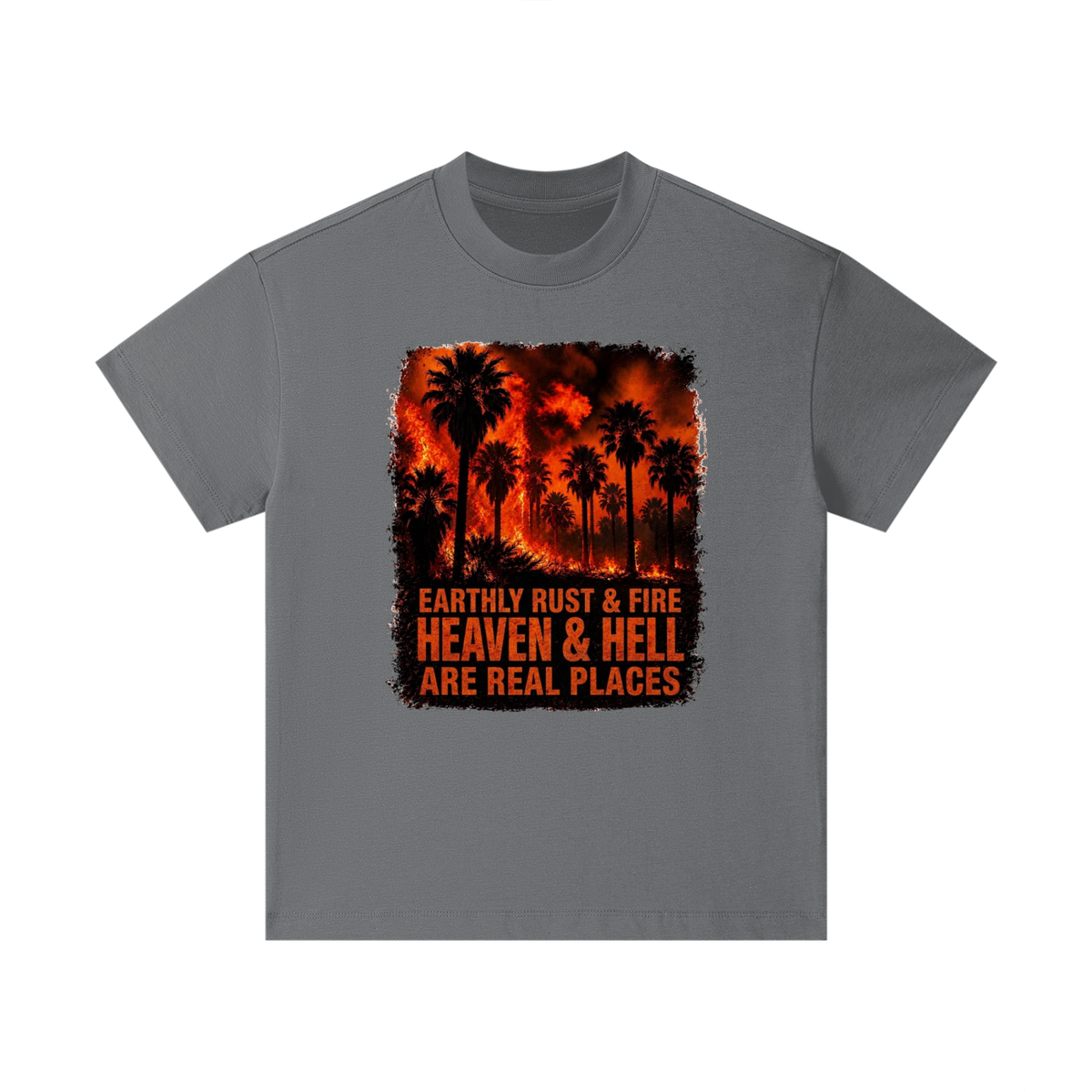 EARTHLY RUST & FIRE HEAVEN & HELL ARE REAL PLACES Kids T-Shirt
