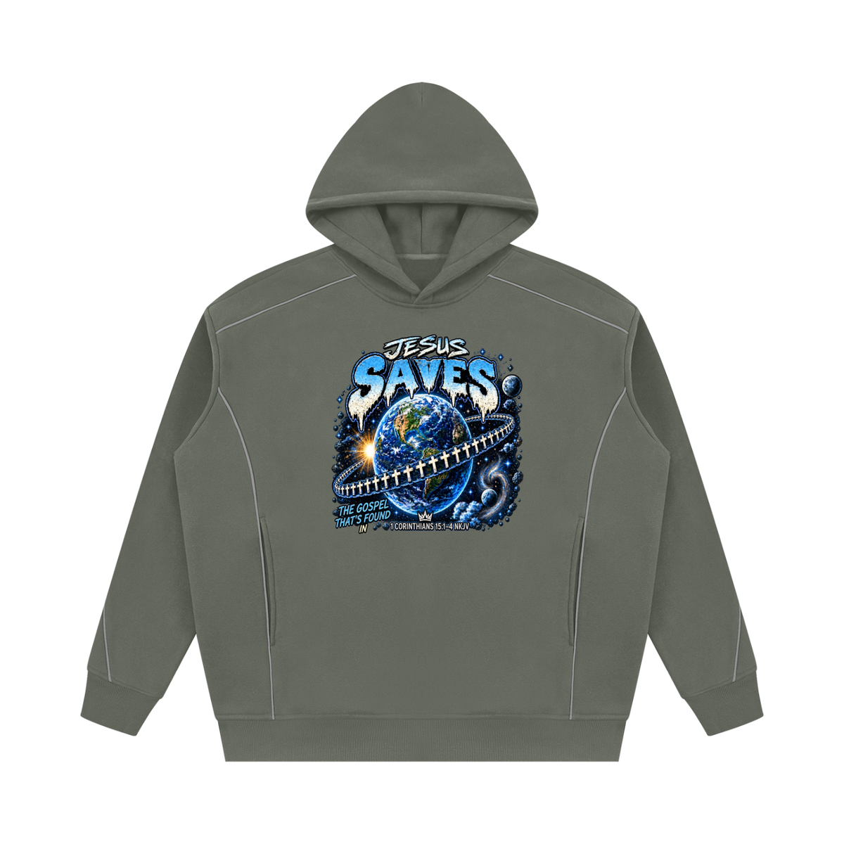 JESUS SAVES THE GOSPEL THAT'S FOUND IN 1 CORINTHIANS 15:1-4 NKJV no pocket Hoodie