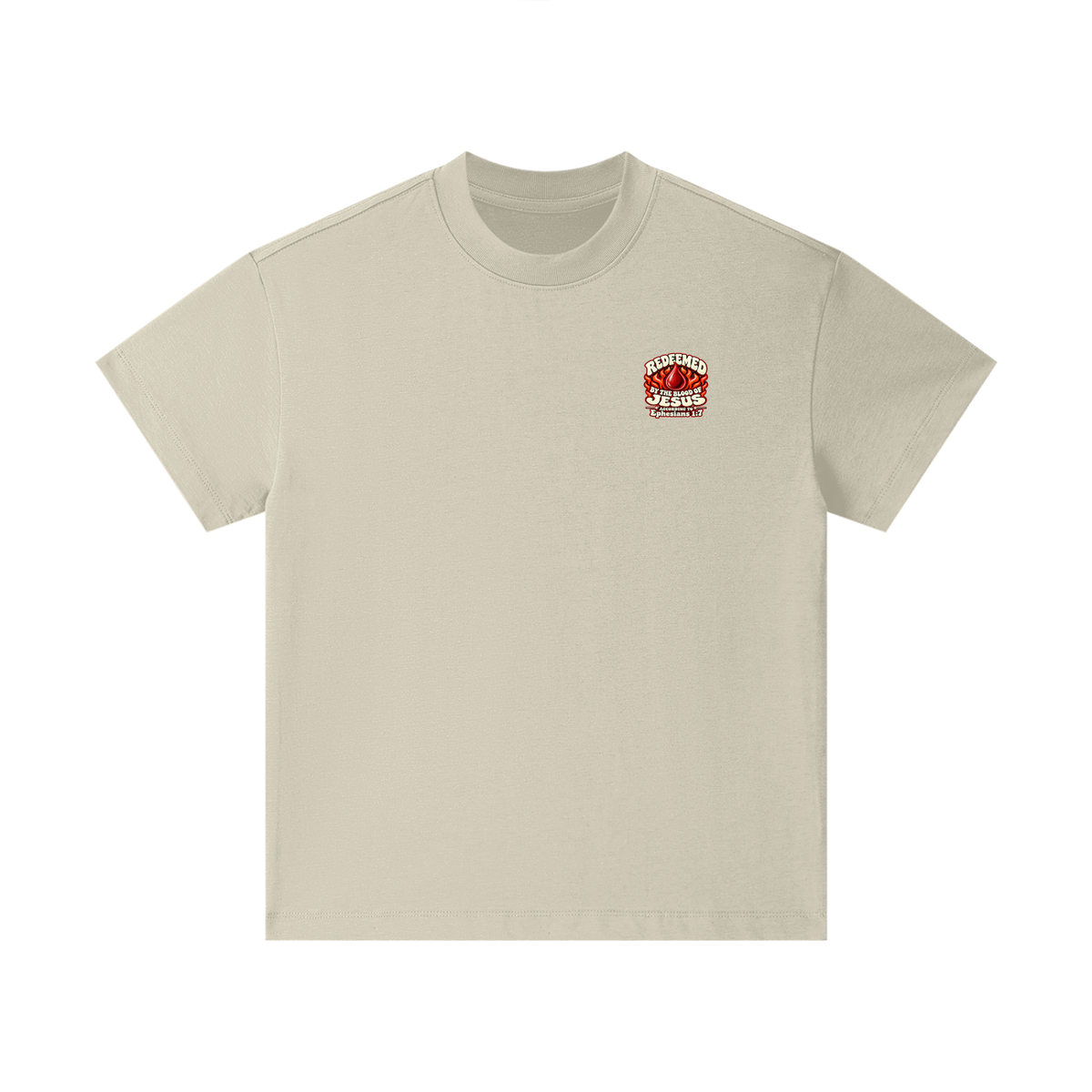 REDEEMED BY THE BLOOD OF JESUS ACCORDING TO EPHESIANS 1:7 IF YOU DON'T REPENT YOU'LL BURN FOREVER ACCORDING TO MARK 9:43-48 Kids T-Shirt