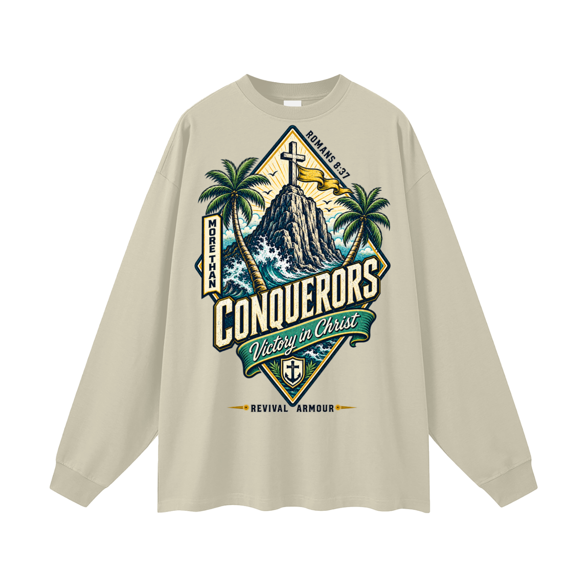 More than conquerors victory in Christ Long Sleeve T-Shirt