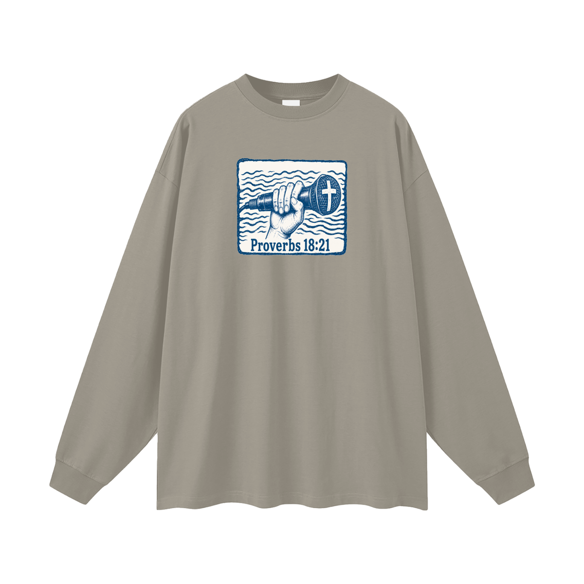 Proverbs 18:21 mic Long Sleeve T-Shirt