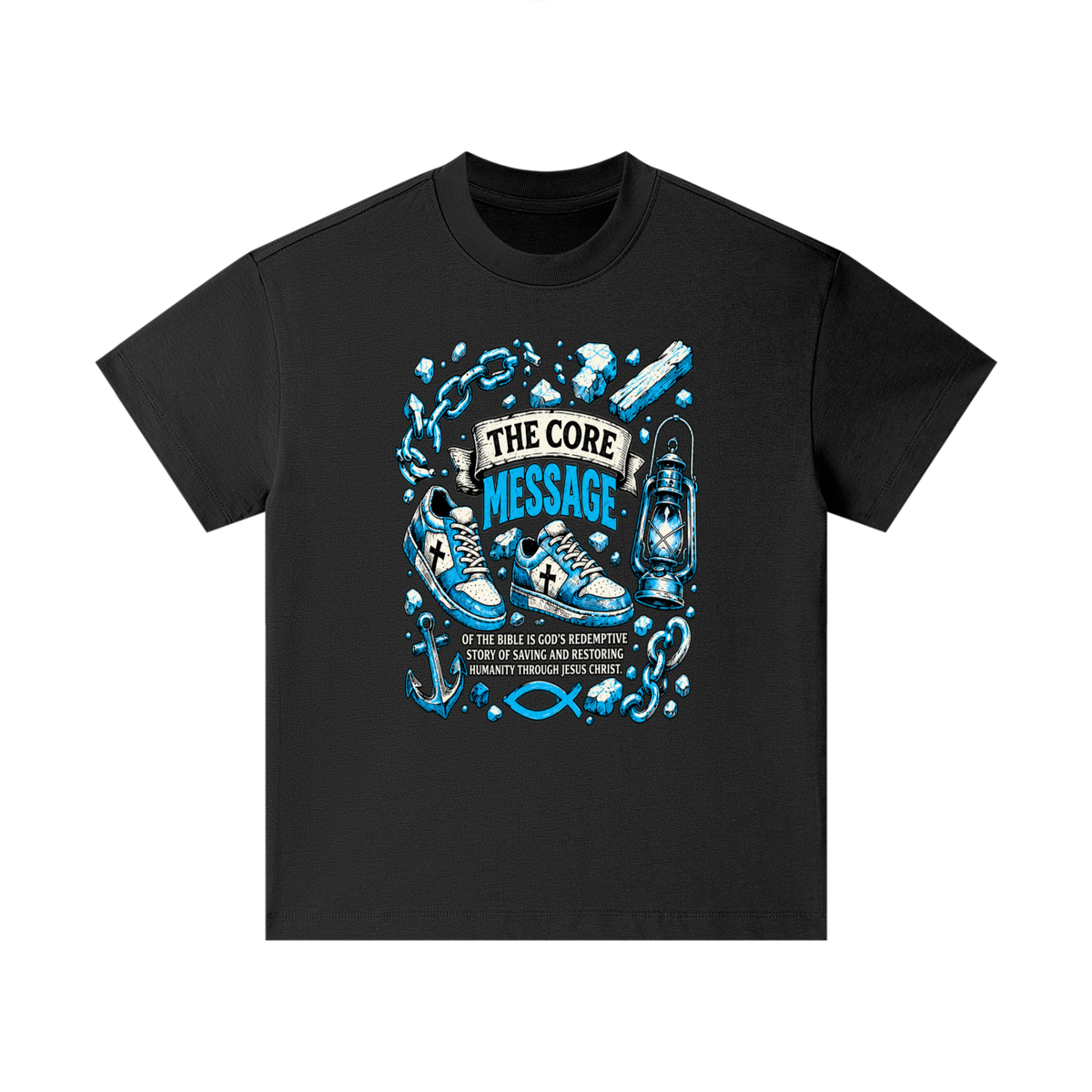 the core message of the bible is God's redemptive story of saving and restoring humanity through Jesus Christ. Kids T-Shirt