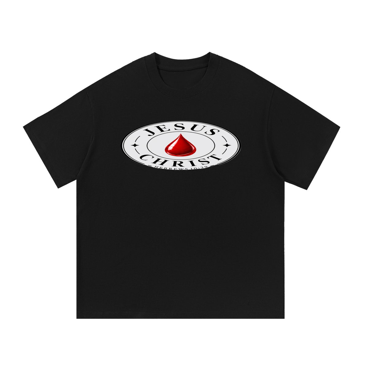 Jesus Christ blood emoji With Hebrews 10:29 T-Shirt