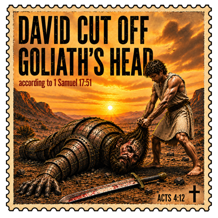 David cut off Goliath's head according to 1 Samuel 17:51 Hoodie