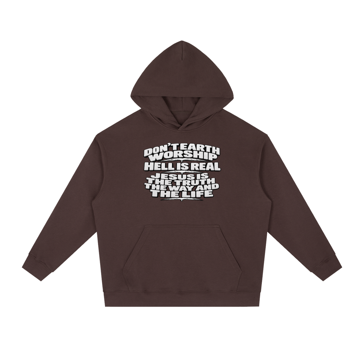Don't Earth worship hell is real Jesus is the way the truth and the life Hoodie