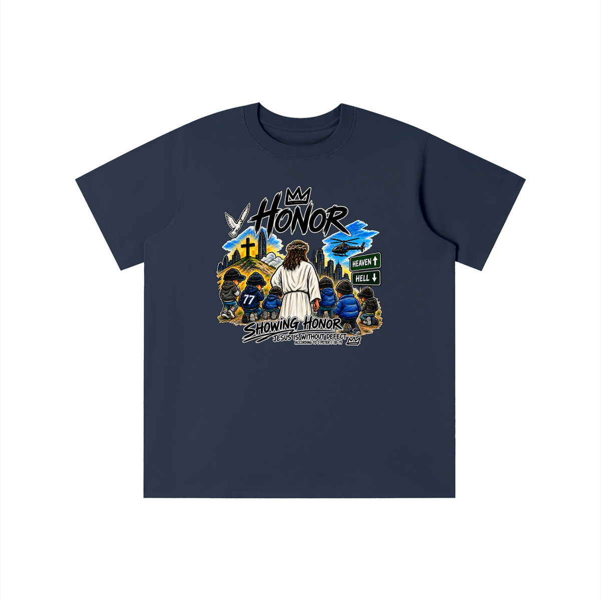 HONOR SHOWING HONOR JESUS IS WITHOUT DEFECT ACCORDING TO 1 PETER 1:18-19 youth T-shirt