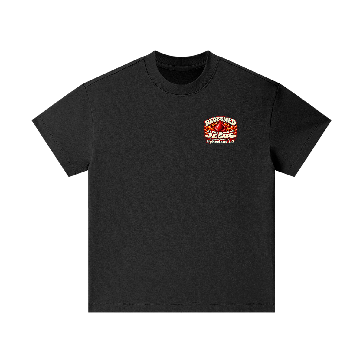 REDEEMED BY THE BLOOD OF JESUS ACCORDING TO EPHESIANS 1:7 IF YOU DON'T REPENT YOU'LL BURN FOREVER ACCORDING TO MARK 9:43-48 Kids T-Shirt