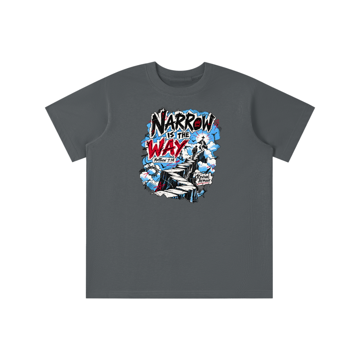 NARROW IS THE WAY [MATTHEW 7:14] Revival Armour youth T-shirt