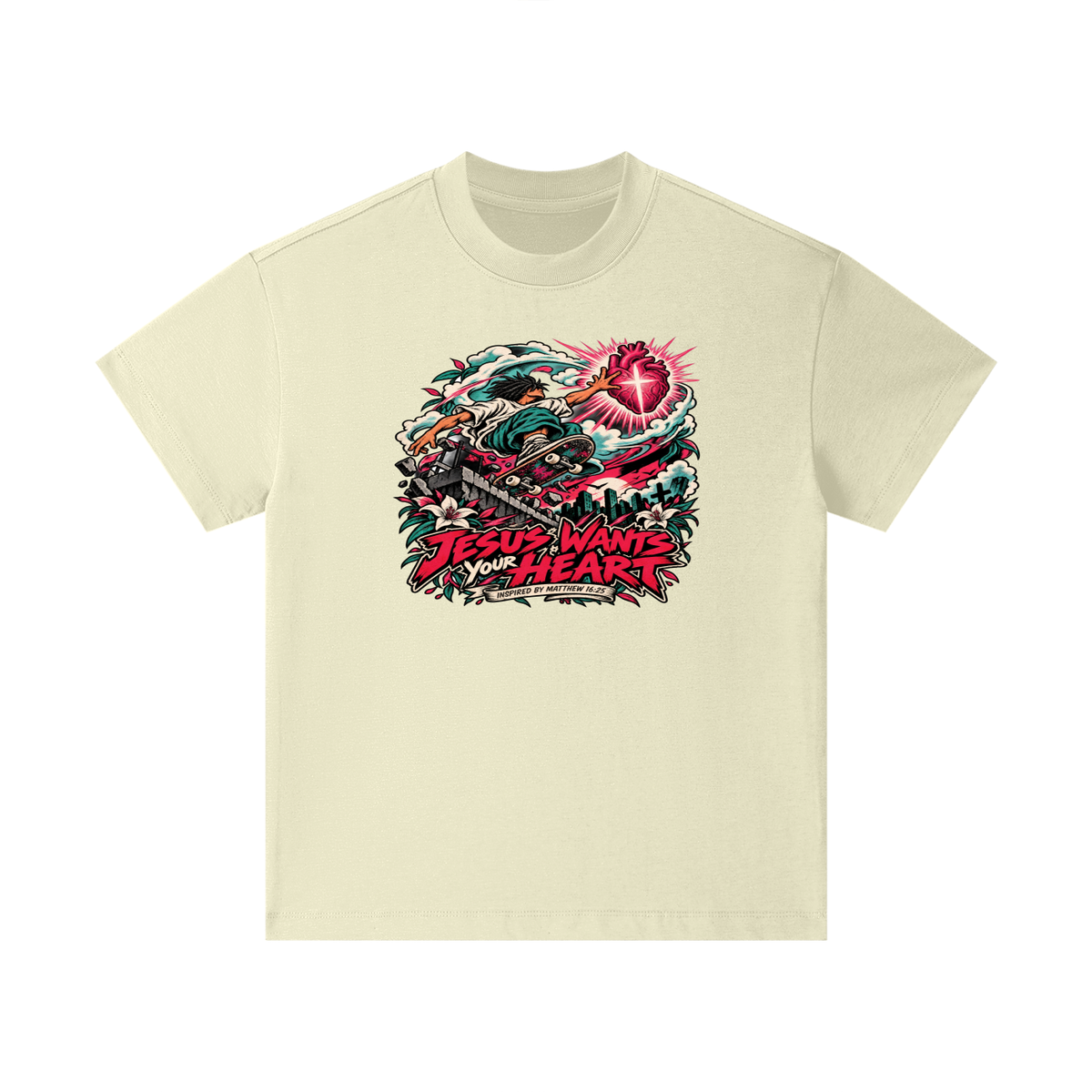 JESUS WANTS YOUR HEART INSPIRED BY MATTHEW 16:25 Kids T-Shirt