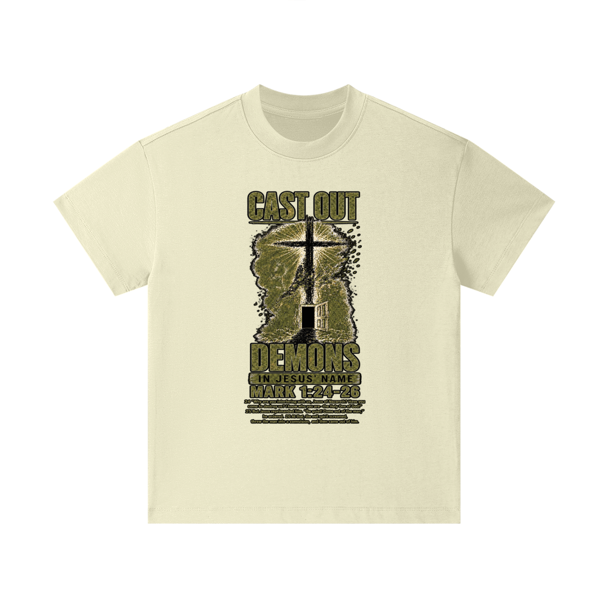 Mark 1:24-26 NLT Kids T-Shirt