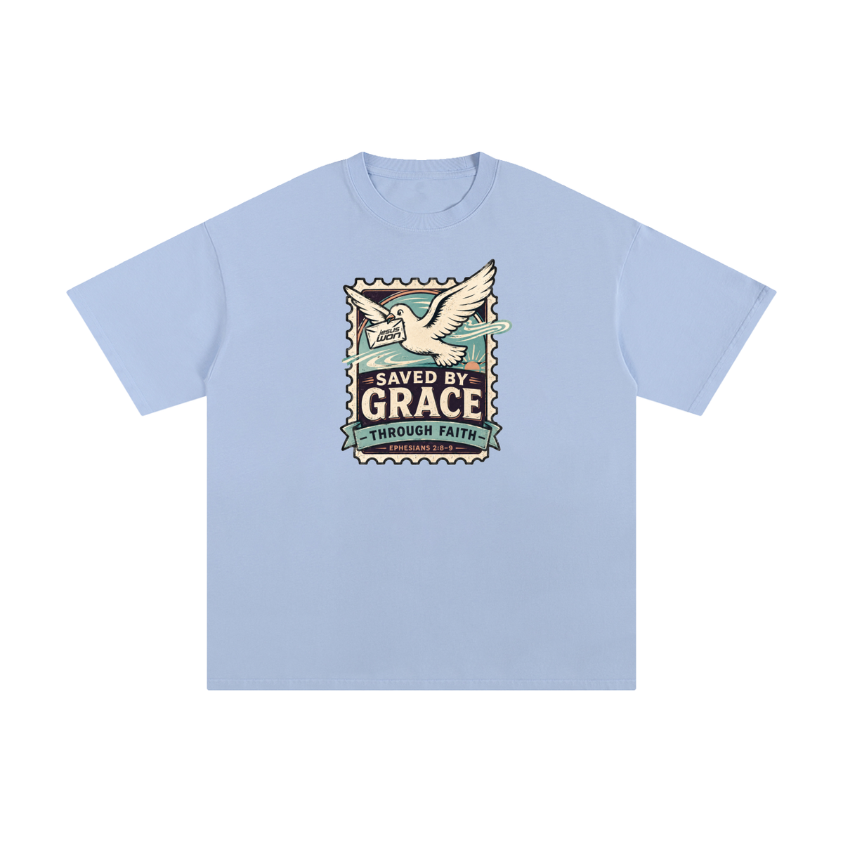 SAVED BY GRACE -THROUGH FAITH- - EPHESIANS 2:8-9 - T-Shirt