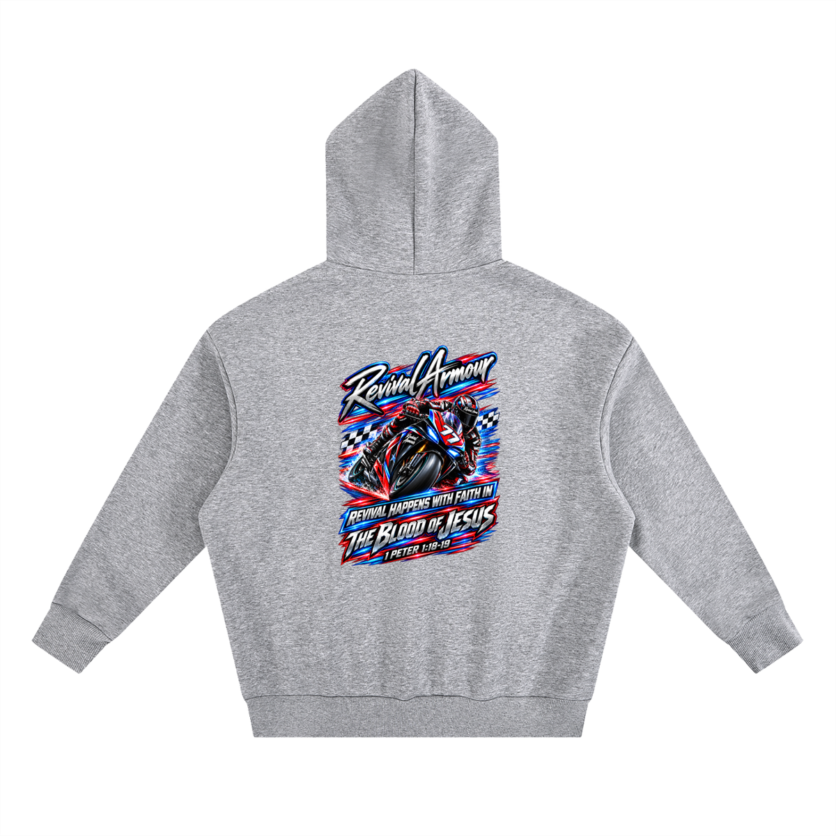 REVIVAL ARMOUR REVIVAL HAPPENS WITH FAITH IN THE BLOOD OF JESUS 1 PETER 1:18-19 Hoodie