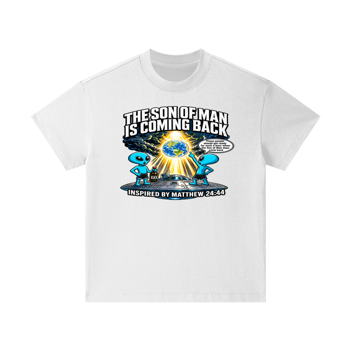 THE SON OF MAN IS COMING BACK Those people should get ready for such a hour when the Son of Man does come back INSPIRED BY MATTHEW 24:44 Kids T-Shirt