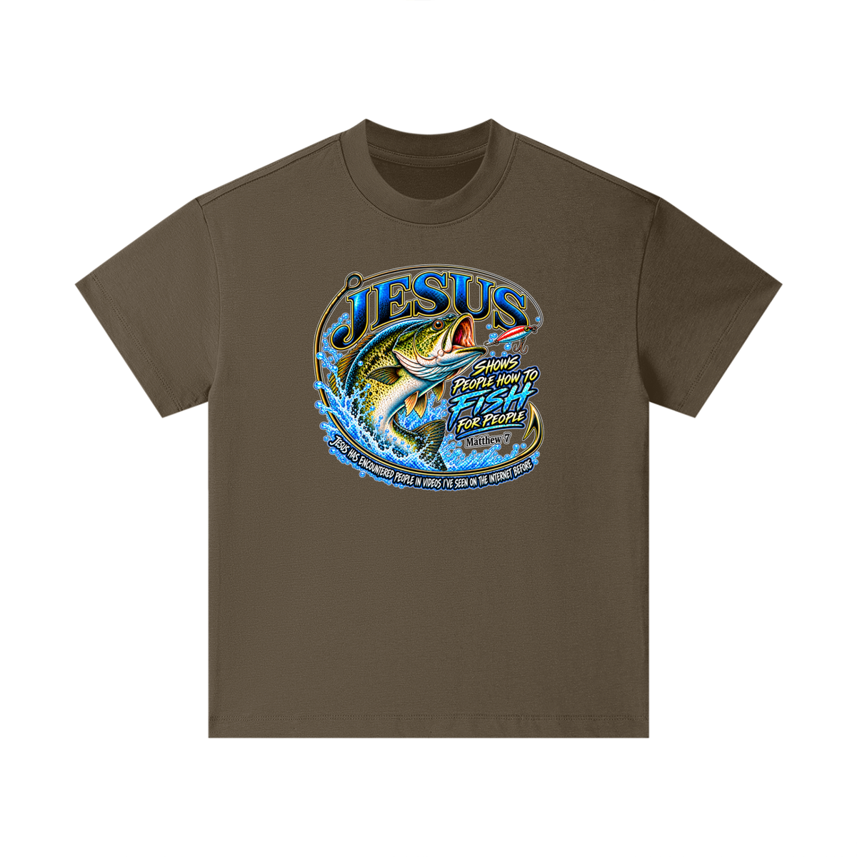 JESUS SHOWS PEOPLE HOW TO FISH FOR PEOPLE _ Matthew 7 Kids T-Shirt
