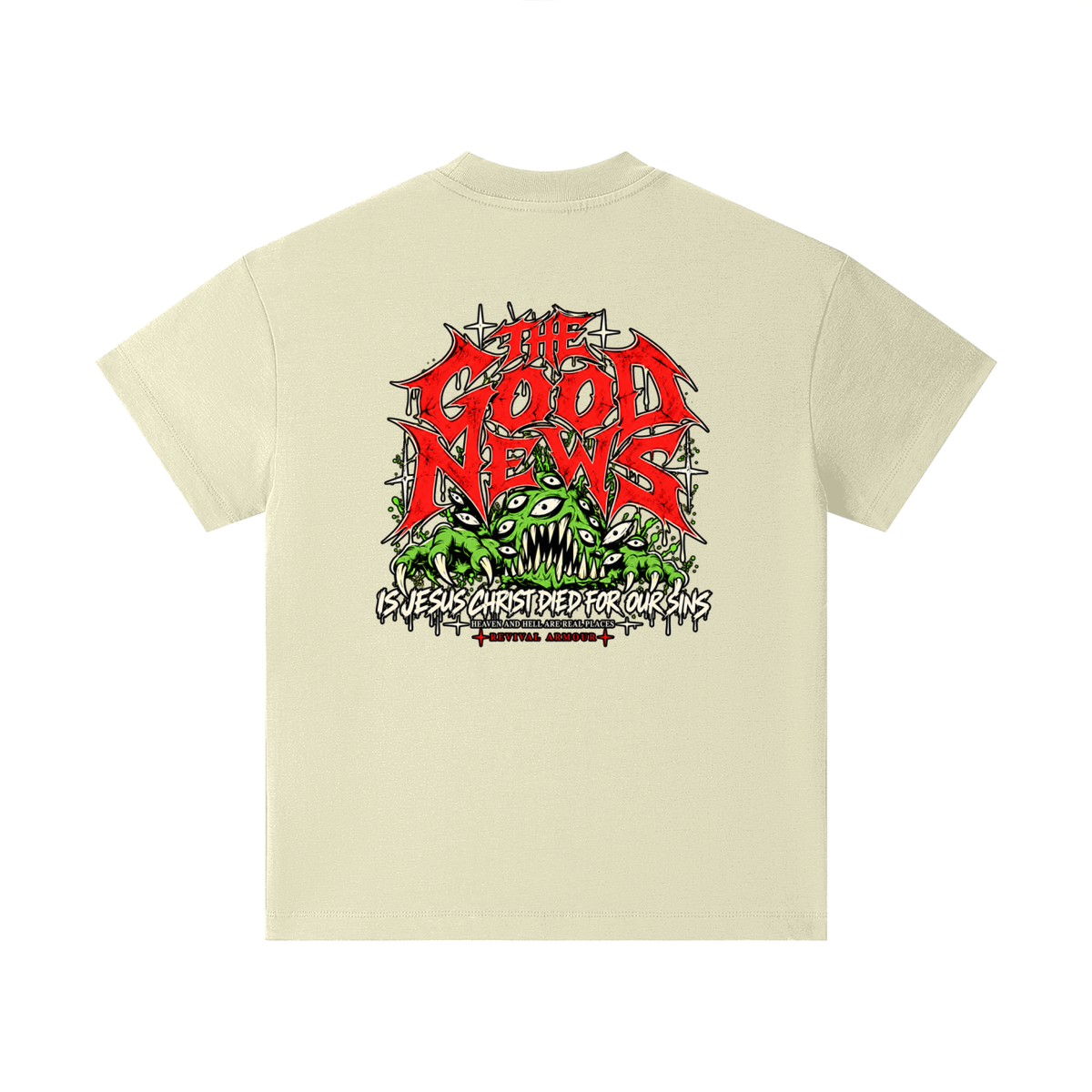 ACCORDING TO 1 CORINTHIANS 15:1-4 NLT THE GOOD NEWS IS JESUS CHRIST DIED FOR OUR SINS HEAVEN AND HELL ARE REAL PLACES Kids T-Shirt