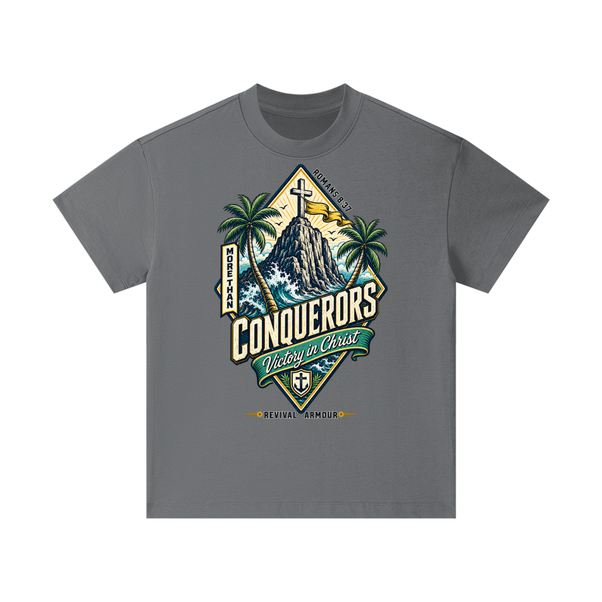 More than conquerors victory in Christ Kids T-Shirt
