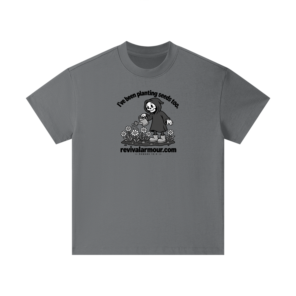 I've been planting seeds too. revivalrarmour.com ROMANS 10:9 Kids T-Shirt
