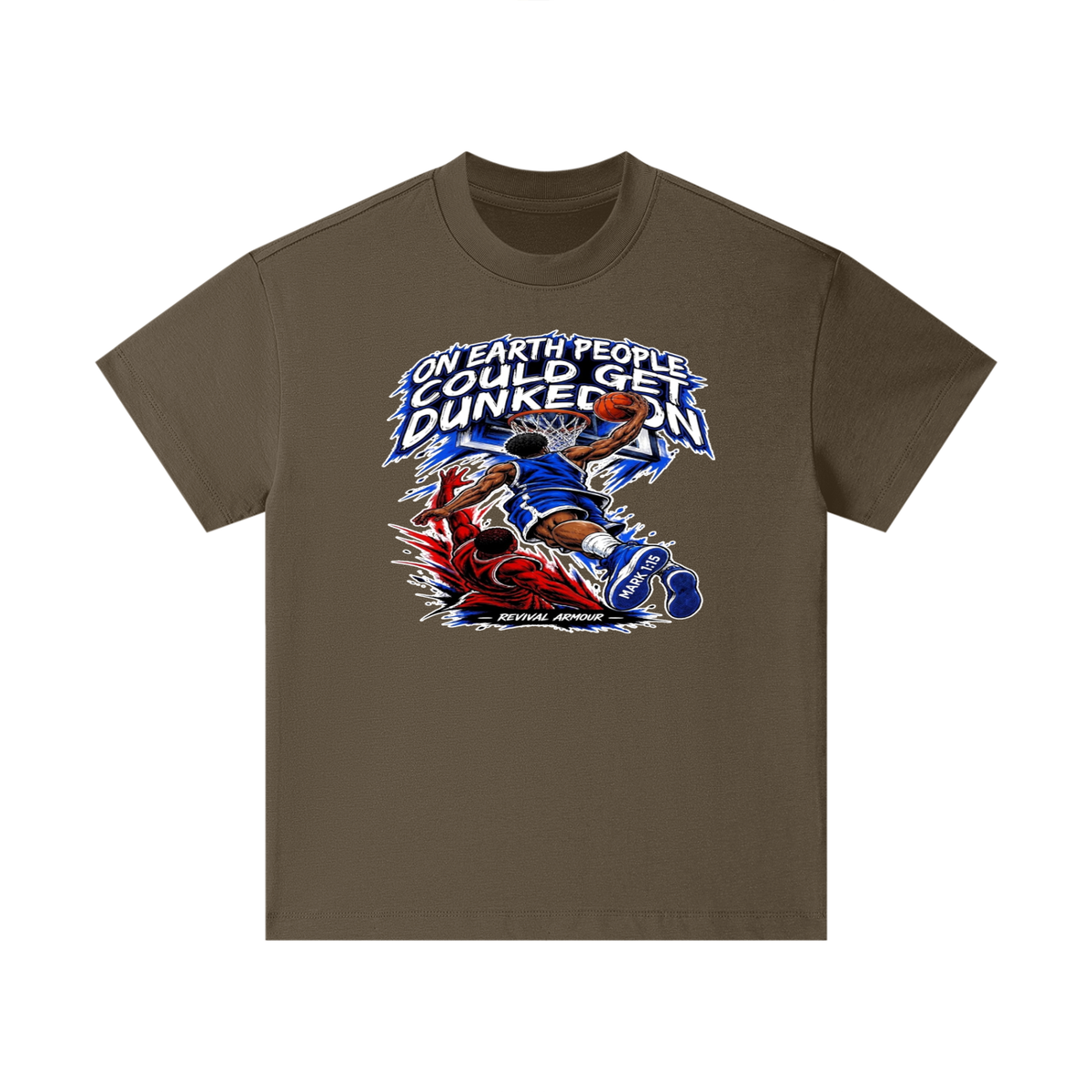ON EARTH PEOPLE COULD GET DUNKED ON ( MARK 1:15 IS ON HIS SHOES ) Kids T-Shirt