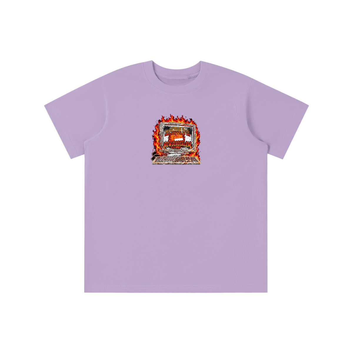 ACCORDING TO REVELATION 22:15, DOGS DON'T GO TO THE NEW JERUSALEM youth T-shirt