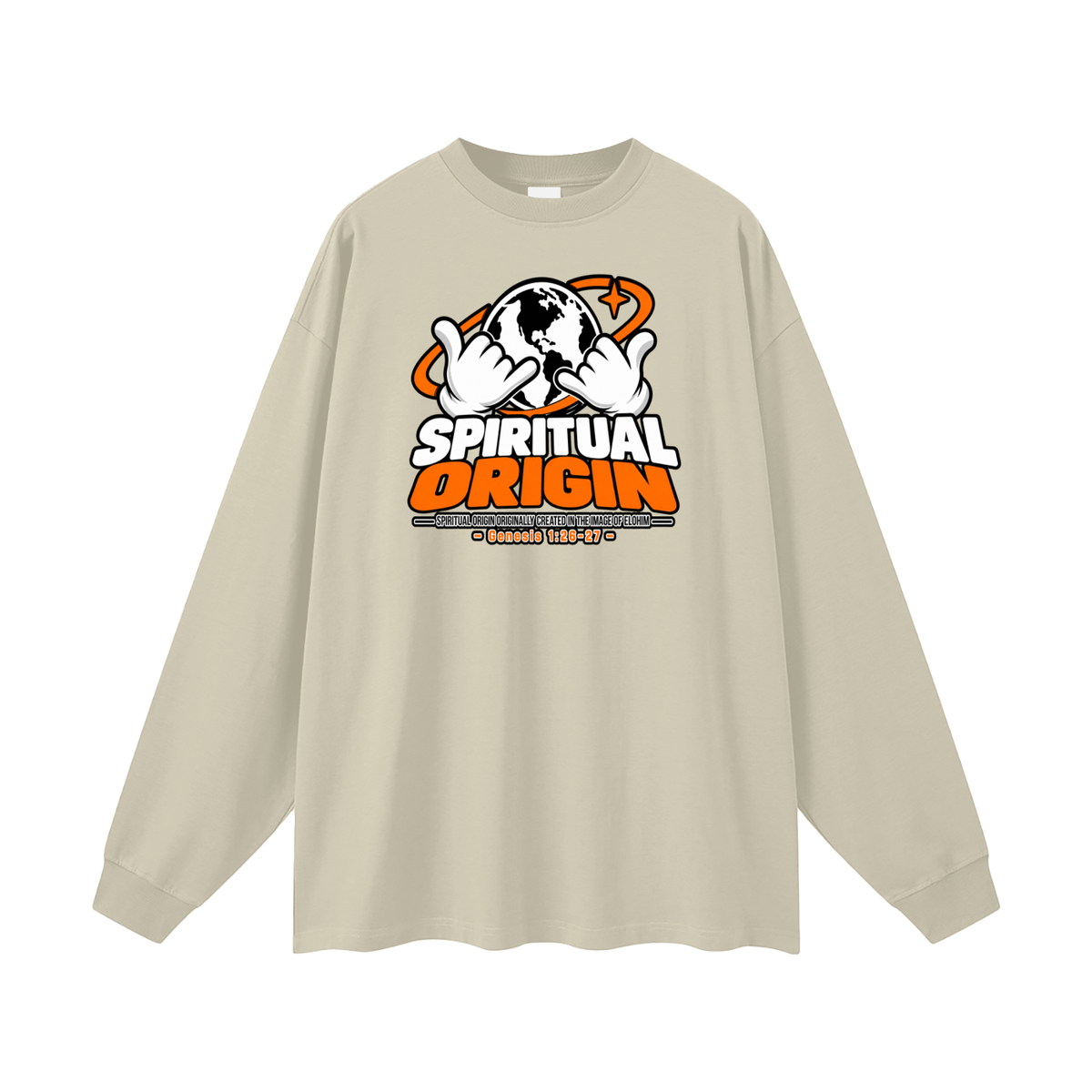 SPIRITUAL ORGIN SPIRITUAL ORGIN ORIGINALLY CREATED IN THE IMAGE OF ELOHIM - GENESIS 1:26-27 - Long Sleeve T-Shirt