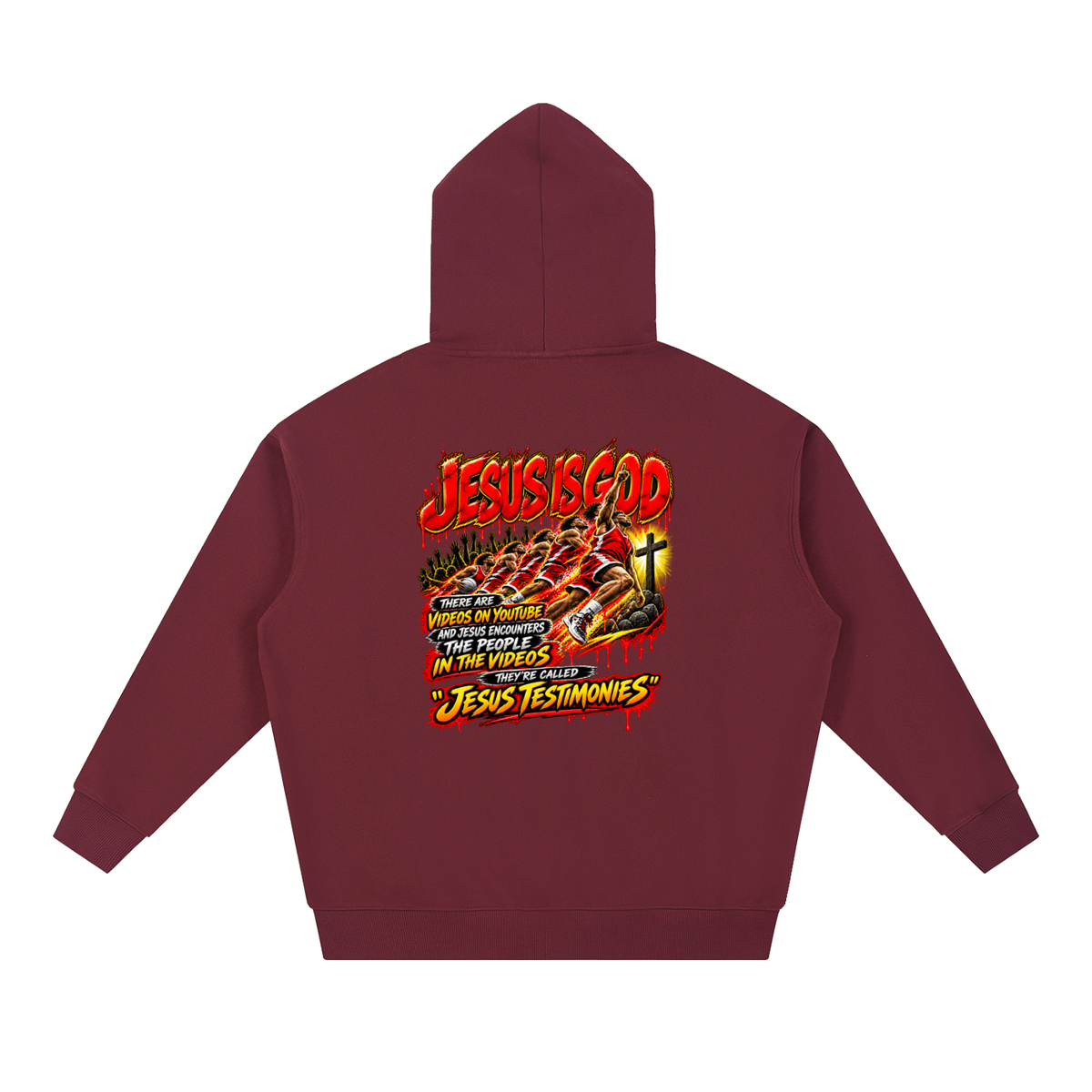 DEPENDENT ON JESUS CHRIST REVIVAL ARMOUR JESUS IS GOD THERE ARE VIDEOS ON YOUTUBE AND JESUS ENCOUNTERS THE PEOPLE IN THE VIDEOS THEY'RE CALLED "JESUS TESTIMONIES" Hoodie