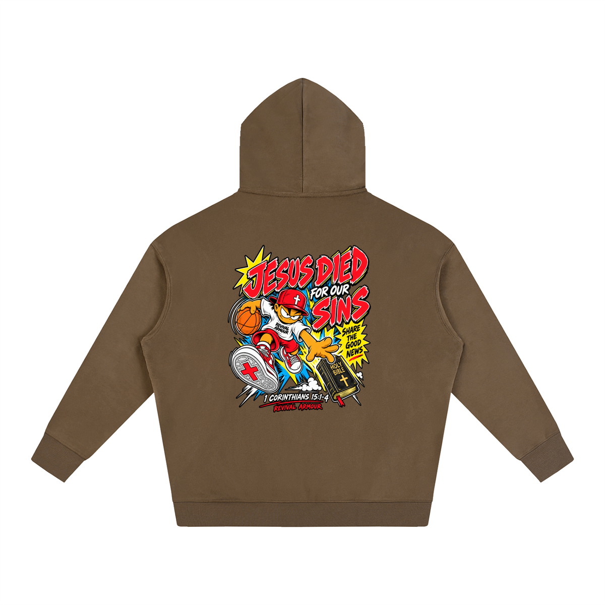 SUBMIT TO JESUS RESIST THE DEVIL AND HE WILL FLEE FROM YOU INSPIRED BY JAMES 4:7 JESUS DIED FOR OUR SINS SHARE THE GOOD NEWS HOLY BIBLE 1 CORTHIANS 15:1-4 REVIVAL ARMOUR Hoodie