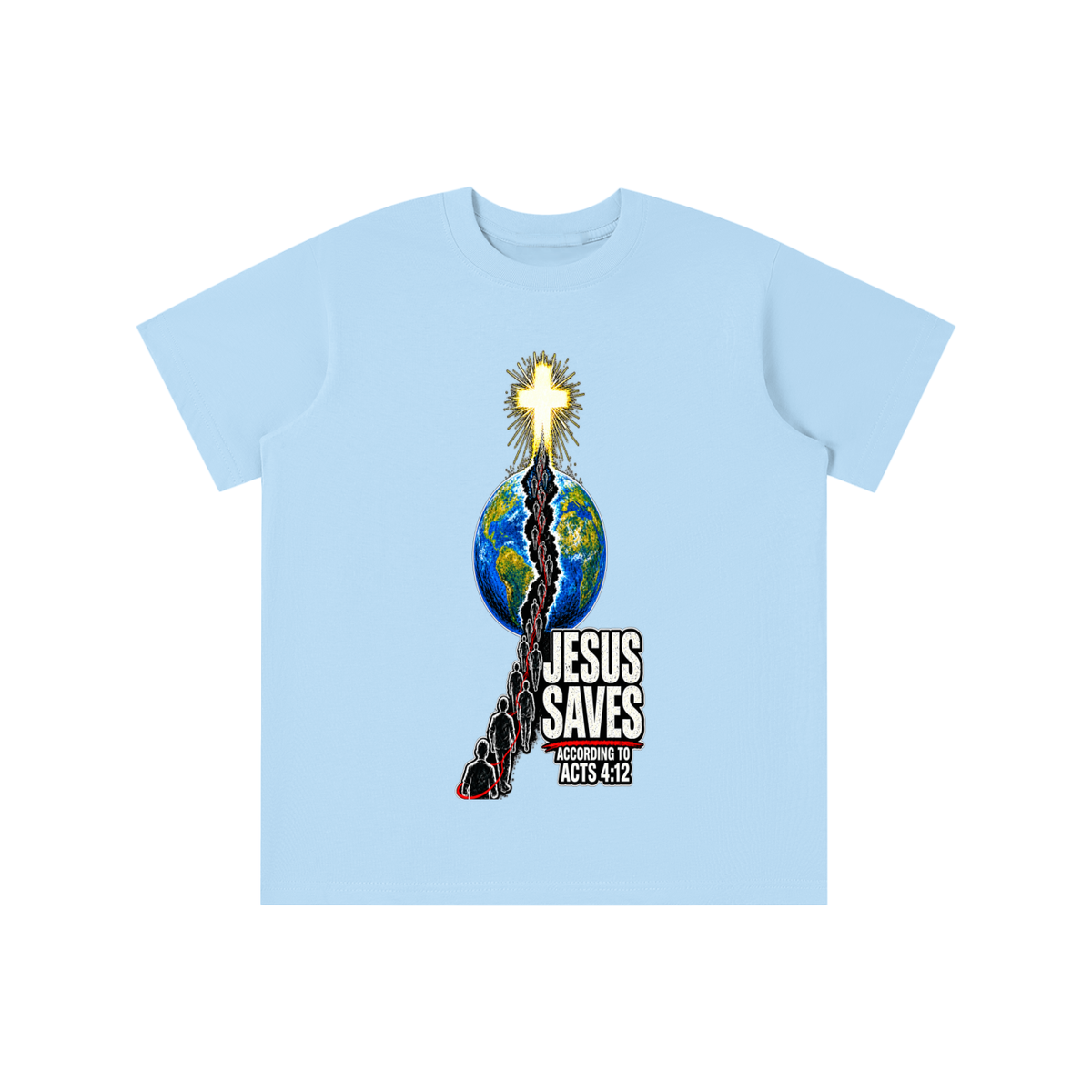 JESUS SAVES ACCORDING TO ACTS 4:12 youth T-shirt