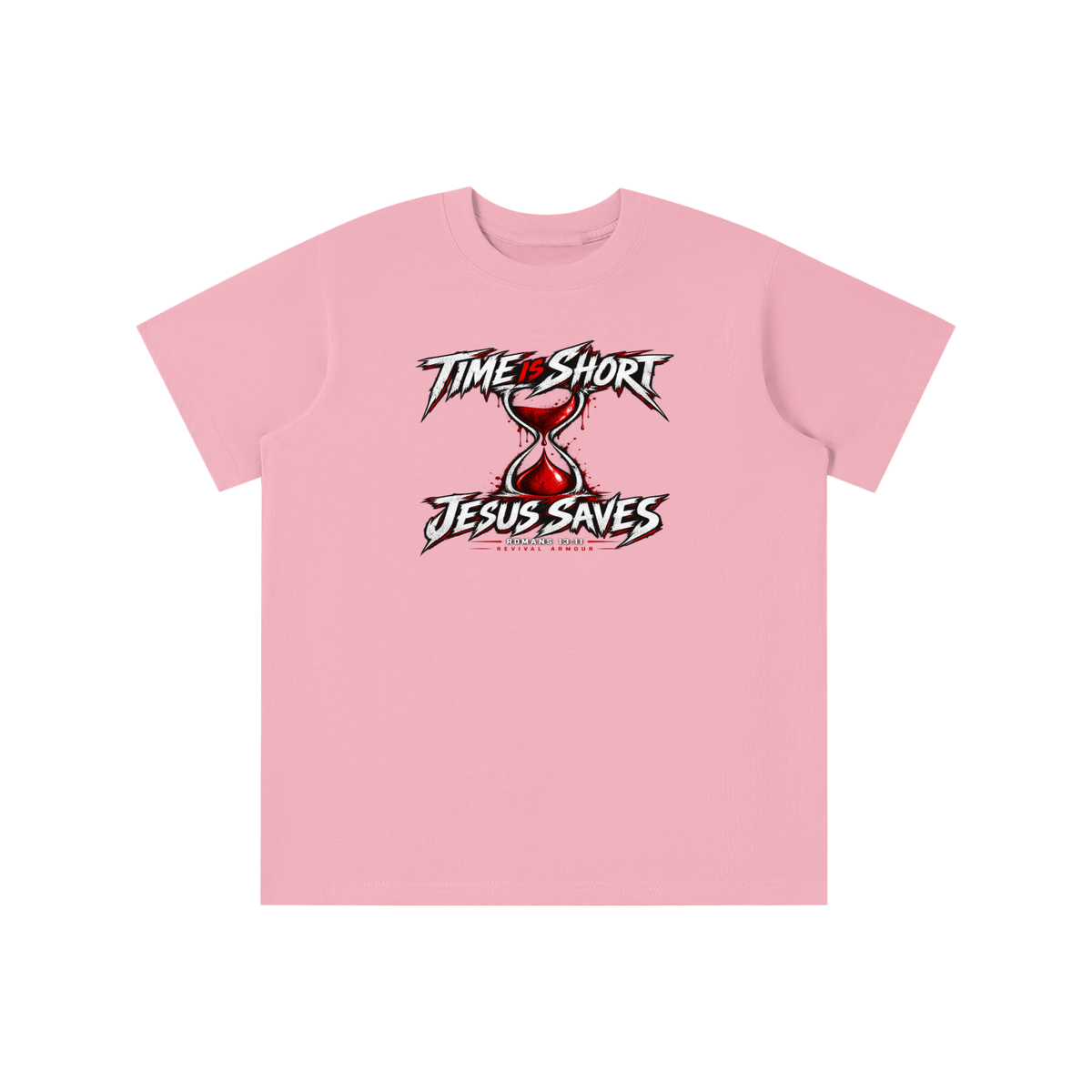TIME IS SHORT JESUS SAVES ROMANS 13:11 REVIVAL ARMOUR youth T-shirt