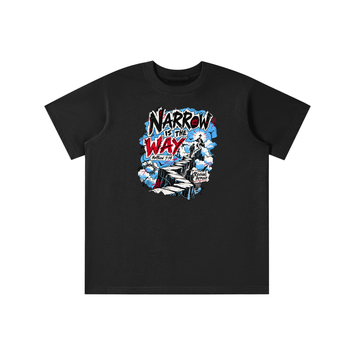 NARROW IS THE WAY [MATTHEW 7:14] Revival Armour youth T-shirt