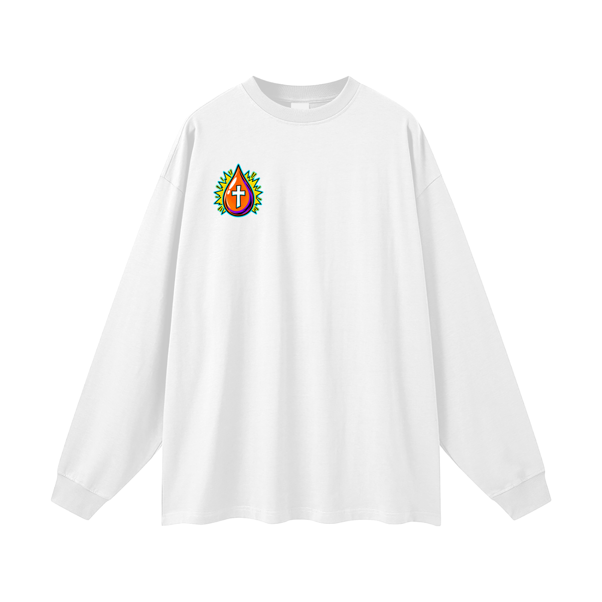 JESUS DIED ONCE BACKED UP BY Romans 6:9-10 Long Sleeve T-Shirt