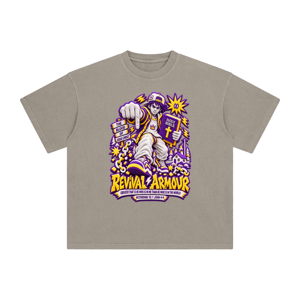 GREATER THAT IS HE WHO IS IN ME THAN WHO IS IN THE WORLD ACCORDING TO 1 JOHN 4:4 T-Shirt